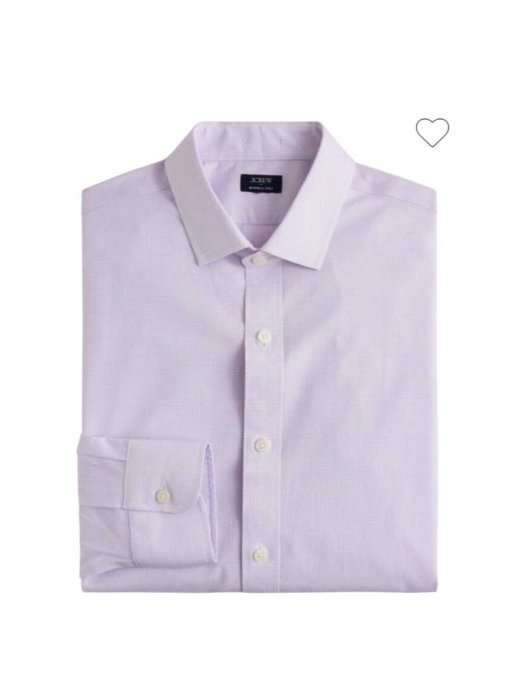 J Crew Mens Wrinkle Free Dress Shirt~ Size S 14-14.5~Lilac Petal Slim NWT L9 34